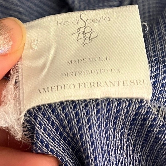 Paul Stuart Printed Blue and White Short Sleeve Polo Shirt XXL - Picture 5 of 8